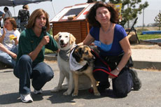 Debra and Ursula with 2 dogs at NCAS